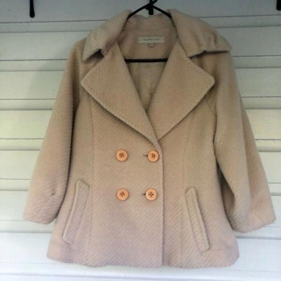 Plastic island cropped cream peacoat - Picture 2 of 7
